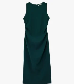 DAMES Koton Midi-jurk Drapeerdetails Kreeftstof Mouwloos