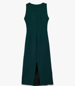 DAMES Koton Midi-jurk Drapeerdetails Kreeftstof Mouwloos