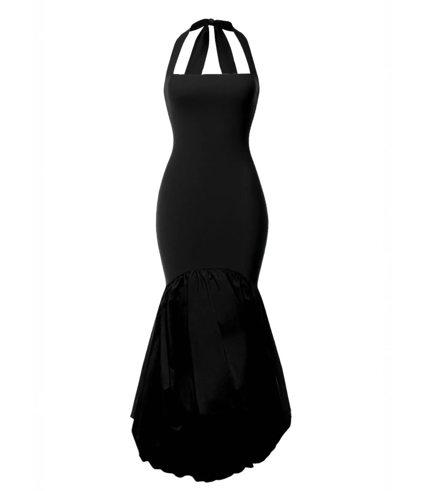 Discount Midi-jurk “Halter Neck Puff Hem Mermaid Midaxi Dress” DAMES Jurken