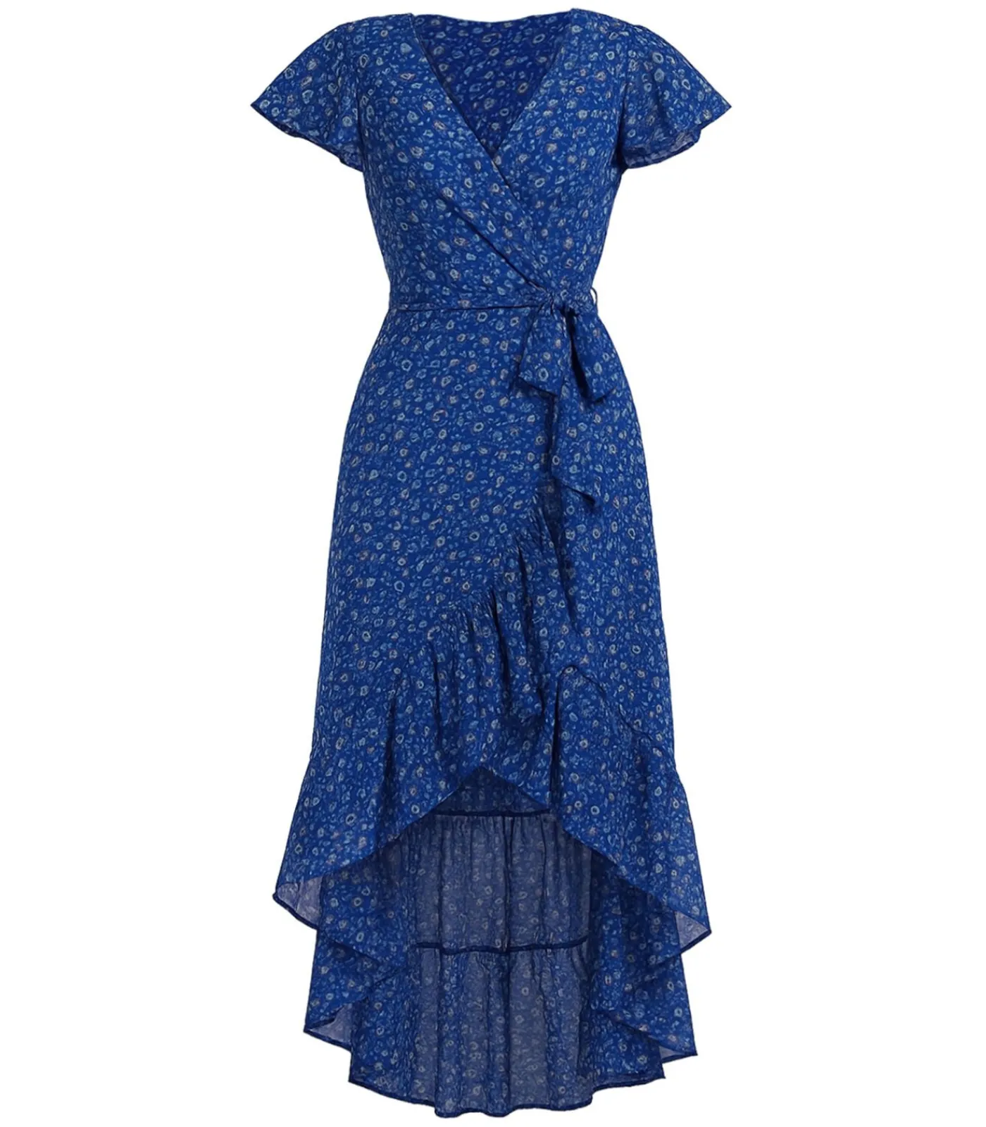 Clearance Midi-jurk “Printed Wrap High And Low Midaxi Dress” DAMES Jurken