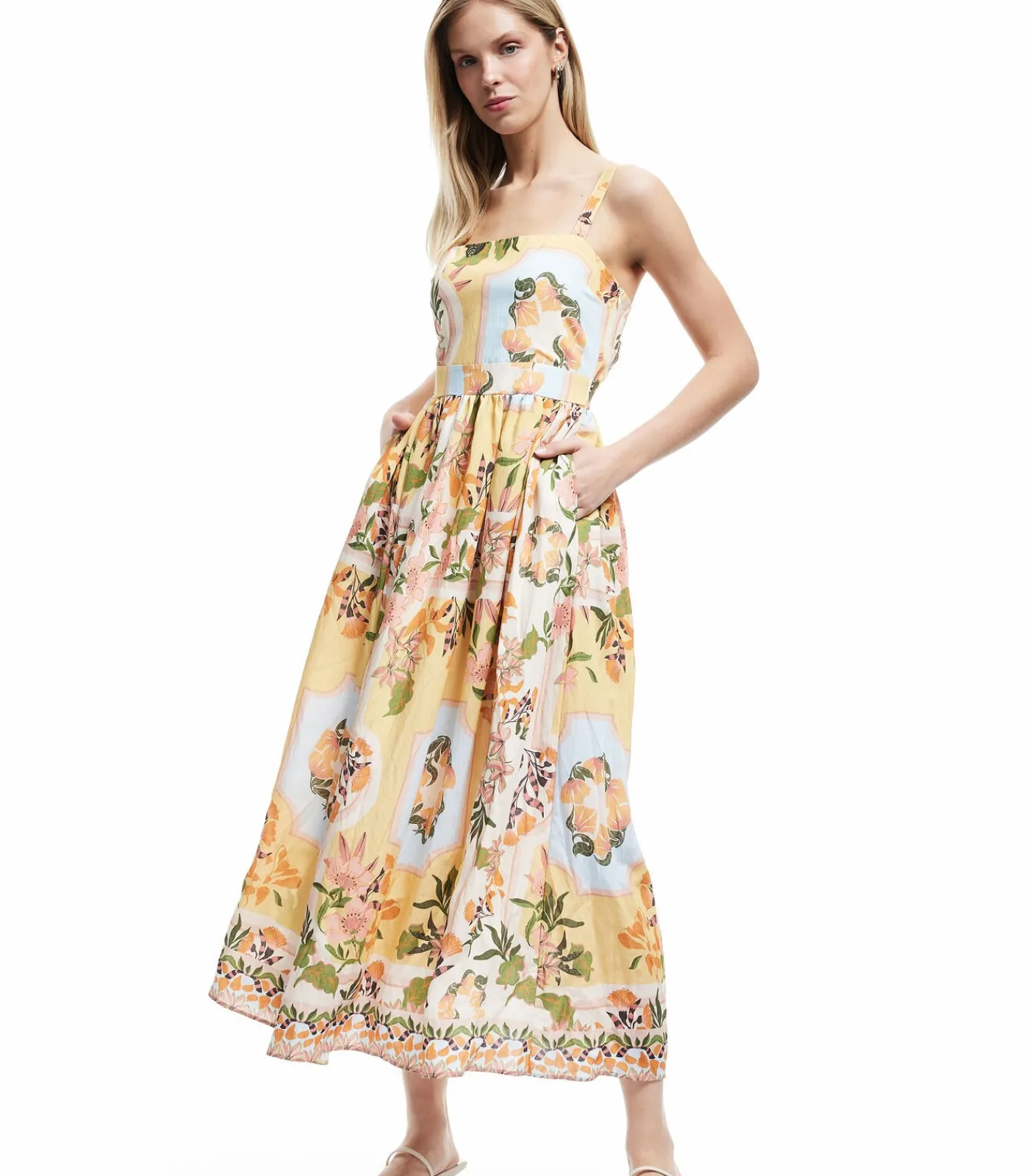 DAMES Koton Midi-jurk Vrouwen Bloemenprint Zomer