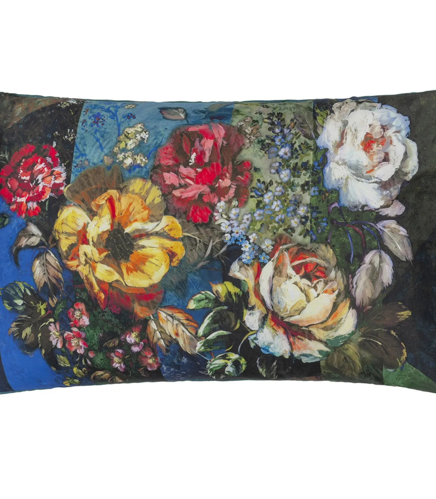 Outlet Minakari Cobalt - Kussensloop in katoen satijn met print Kussenslopen