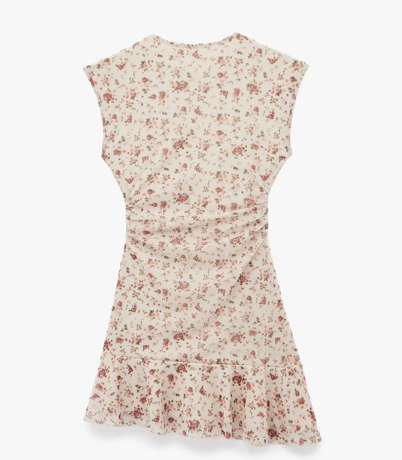 DAMES Koton Mini-jurk Mouwloos Asymmetrisch Bloemenpatroon