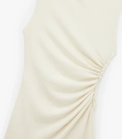 DAMES Koton Mini-jurk Mouwloos Gedrapeerd Slanke Pasvorm