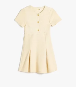 Hot Mini-lengte Met knoppen Jurk Kinderen Kleedjes