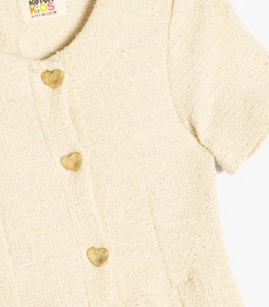 Hot Mini-lengte Met knoppen Jurk Kinderen Kleedjes