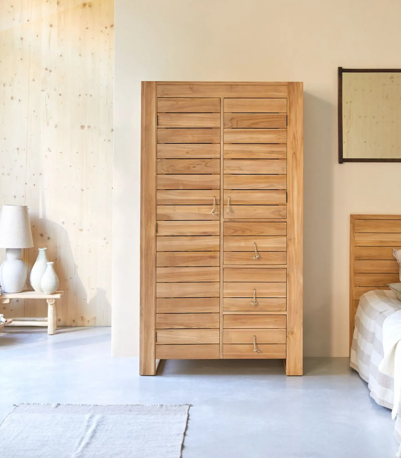 Tikamoon Minimalys - Hangkast van massief teakhout