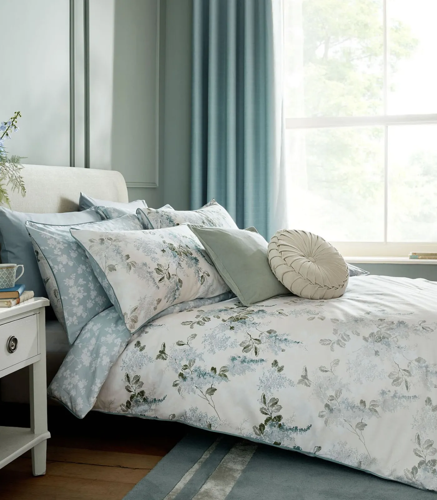Laura Ashley Mirabelle Pale Seaspray Dekbedovertrek