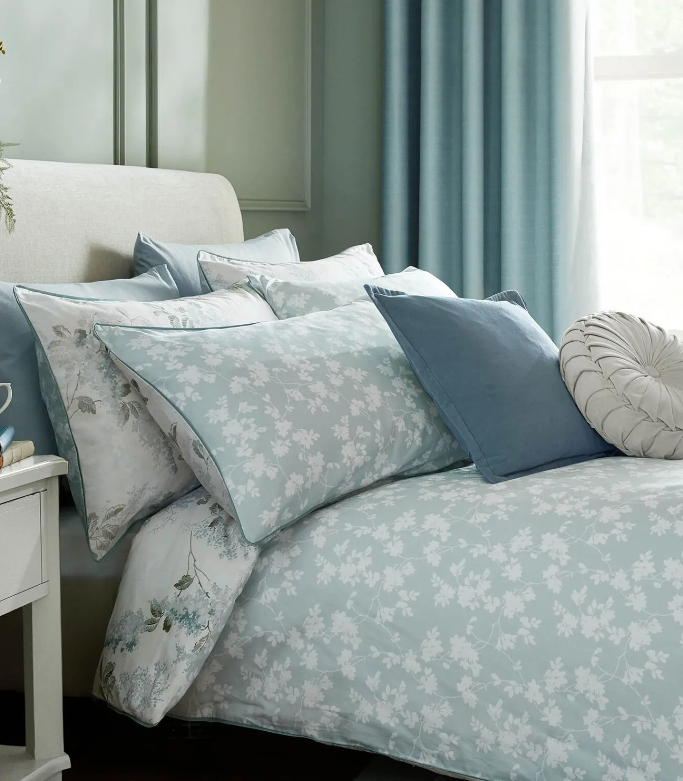 Laura Ashley Mirabelle Pale Seaspray Dekbedovertrek