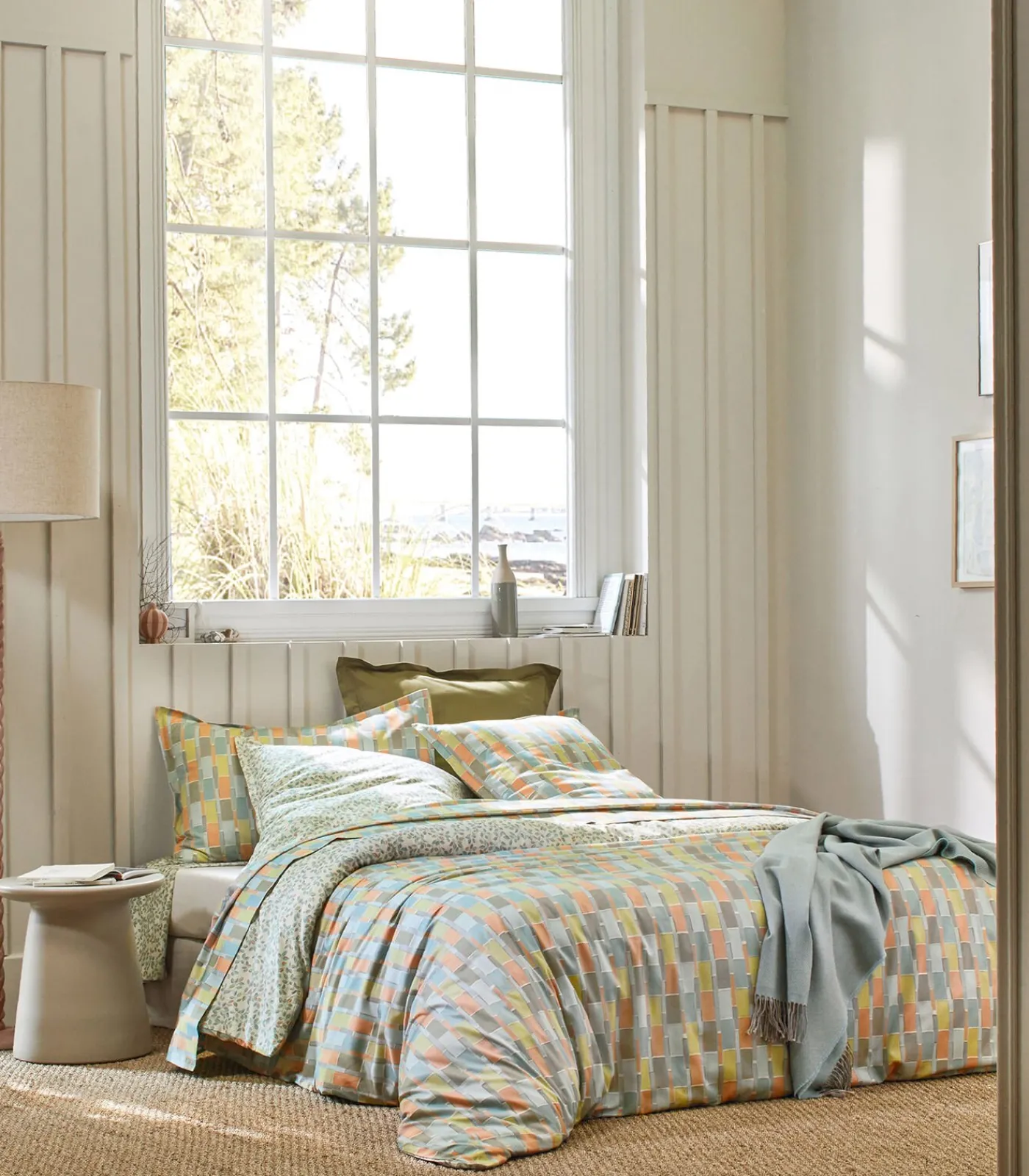 Blanc des Vosges MIX AND MATCH Celadon - Laken Satijn katoen