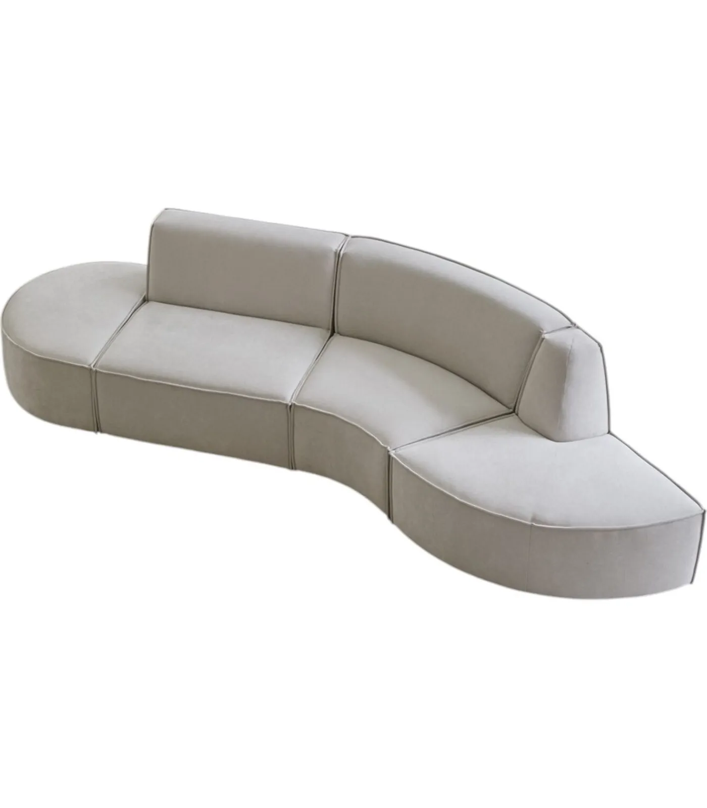 Tikamoon Modulaire Dario 4-zitsbank in beige stof