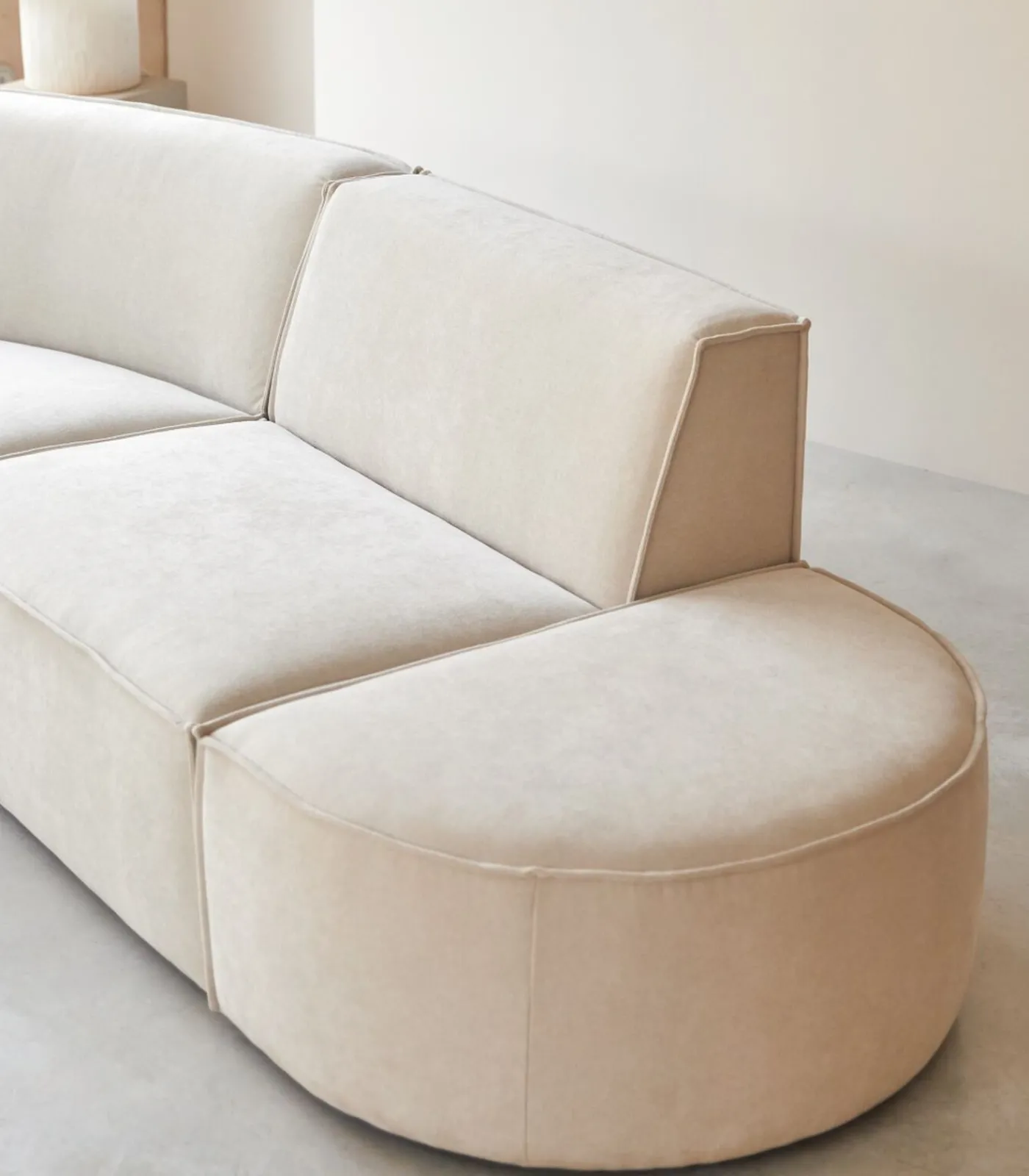 Tikamoon Modulaire Dario 4-zitsbank in beige stof