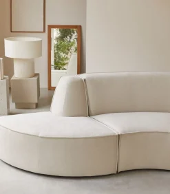 Tikamoon Modulaire Dario 4-zitsbank in beige stof