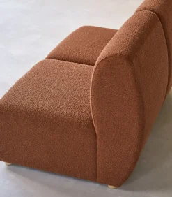 Tikamoon Modulaire 3-zitsbank Swann van massief acacia en terracotta stof