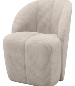 Mojo Draaifauteuil - Ribstof - Ecru - 75x68x77 Zetels