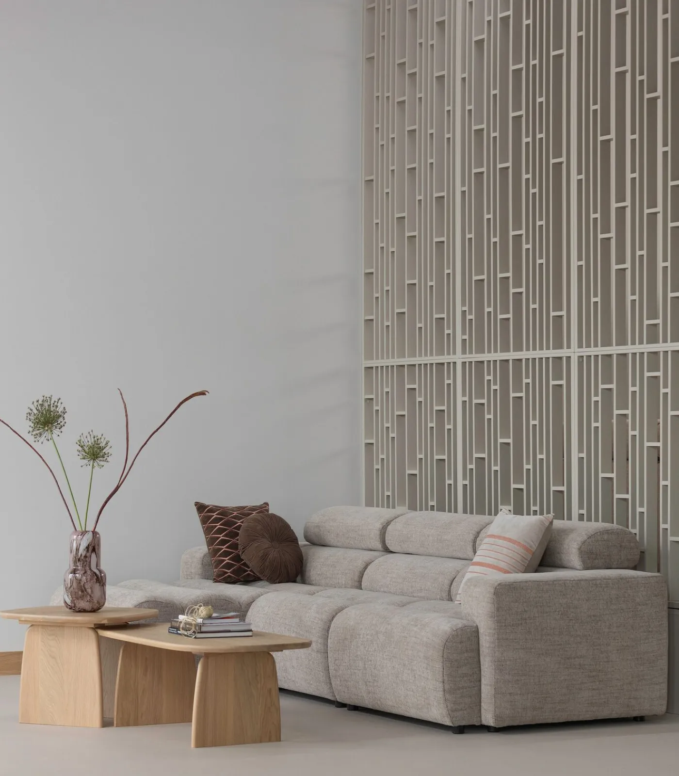 New Monika Vaas - Handgevormd - Glas - Bruin - 36x16x16 Vazen