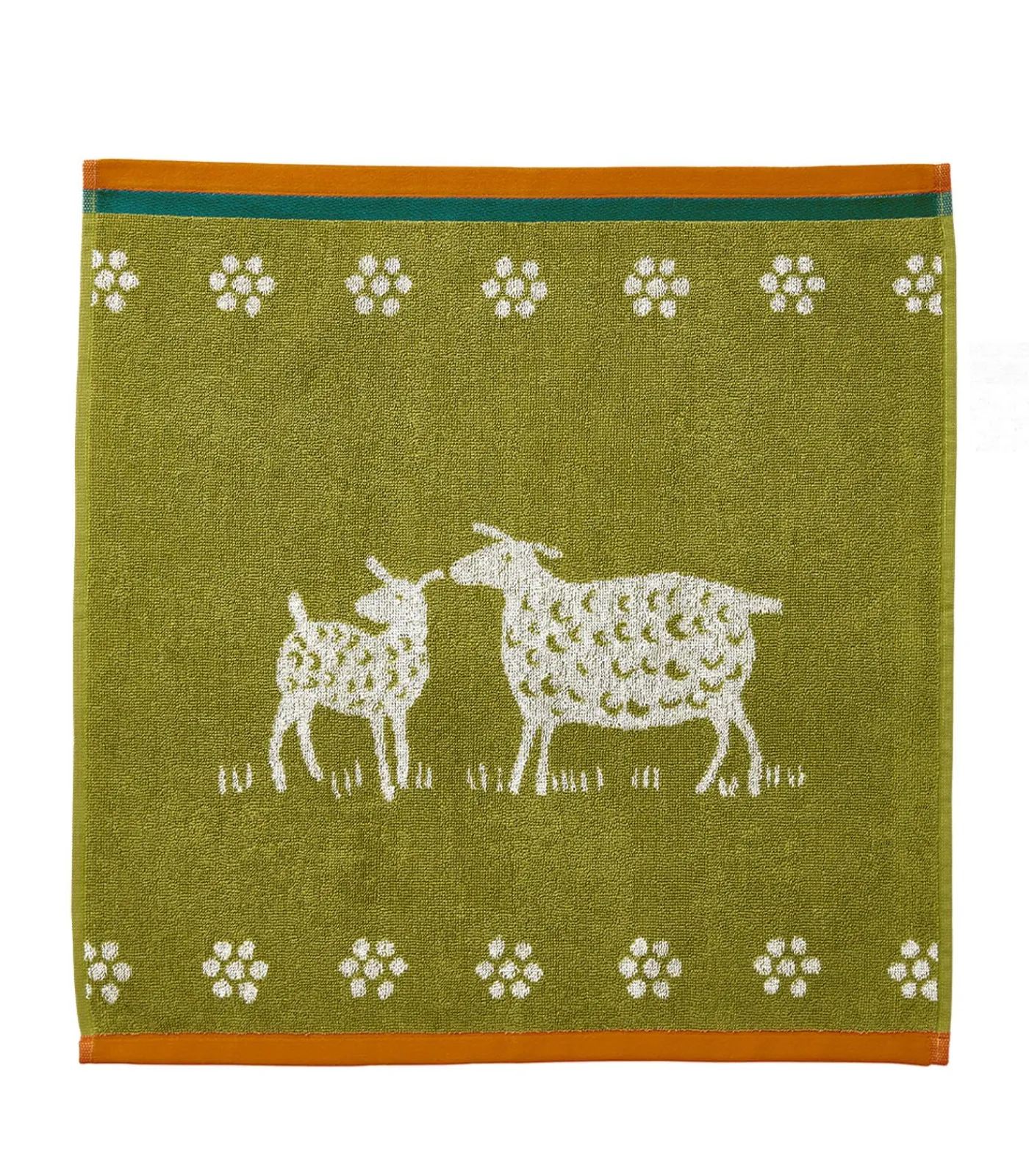 Coucke Mouton - Badstof keukenhanddoek van katoenen jacquard met print 50 x 50 cm