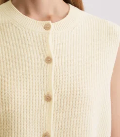 New Mouwloos gebreid gilet slim DAMES Truien & Cardigans