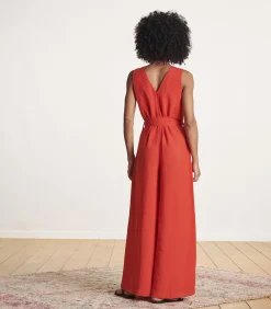 DAMES La Fée Maraboutée Mouwloos rood broekpak