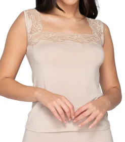 DAMES LUNA Mouwloos topje Micro Touch