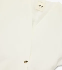 Outlet Mouwloze Asymmetrische V-hals Oversized Gilet DAMES Sportkledij