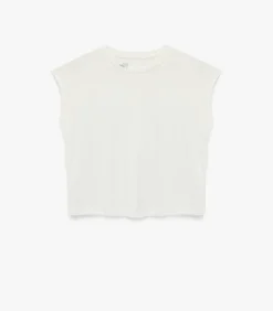 Outlet Mouwloze T-shirt Ronde Hals Modal DAMES T-Shirts & Tops