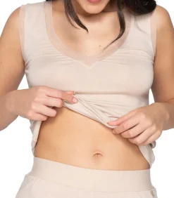 Best Mouwloze V-hals top Cotton Touch DAMES Onderhemden