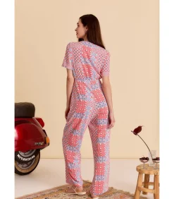 Best jumpsuit met strik en korte mouwen DAMES Jumpsuits