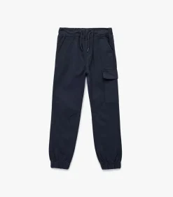 New Navy Jongens Katoenen Cargo Broek Met Trekkoord Kinderen Shorts & Broeken