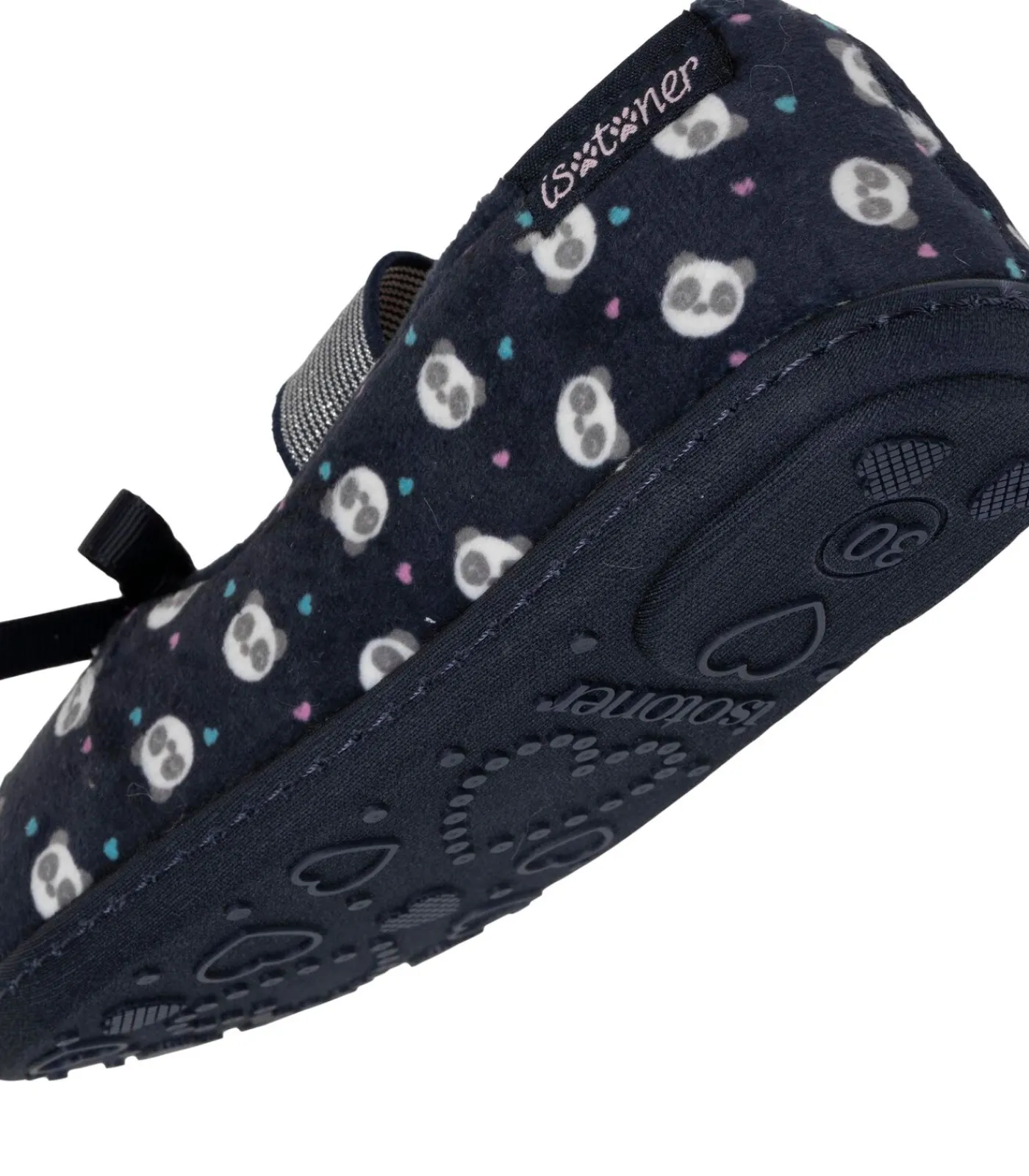 Kinderen ISOTONER Navy panda pantoffels voor kinderen