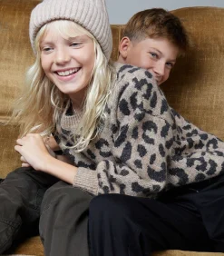 Kinderen Deeluxe NAWA - Meisjes luipaardprint gebreide trui