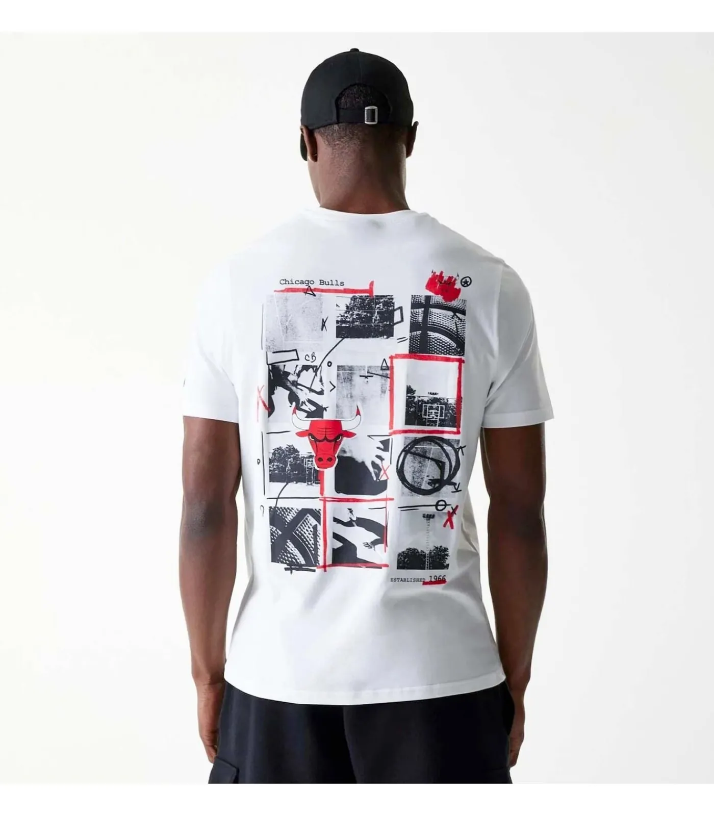 Hot Nba Photogrphc Print Reg Tee Chibul Whi Heren T-Shirts & Polo's