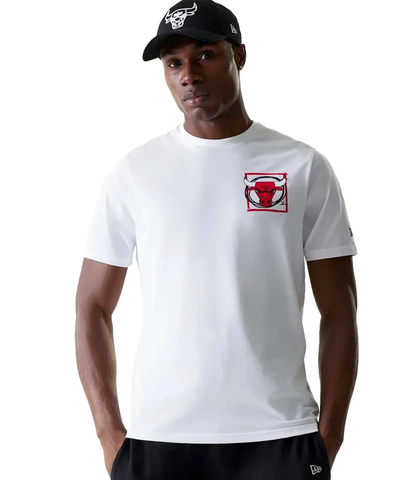Hot Nba Photogrphc Print Reg Tee Chibul Whi Heren T-Shirts & Polo's