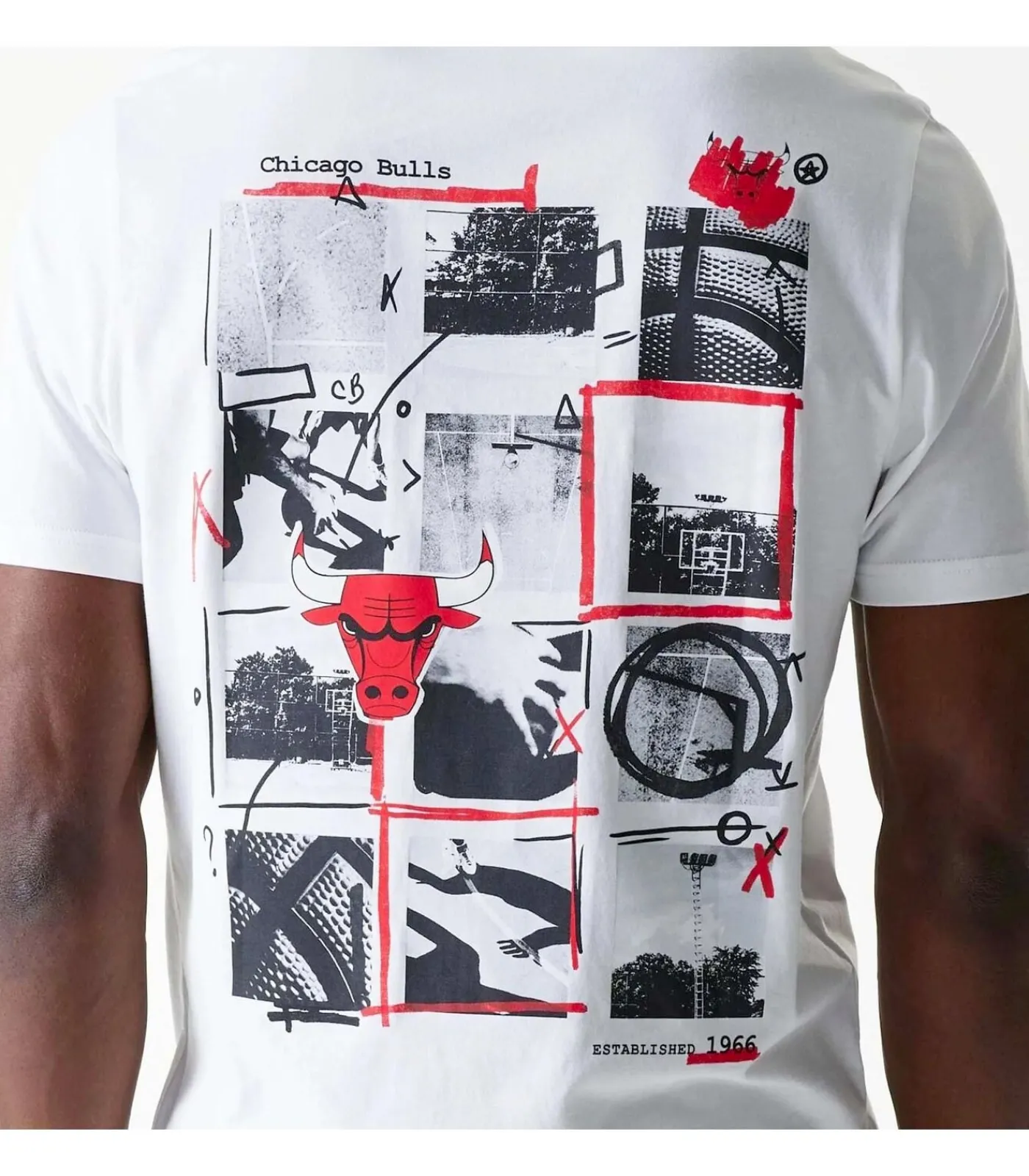 Hot Nba Photogrphc Print Reg Tee Chibul Whi Heren T-Shirts & Polo's