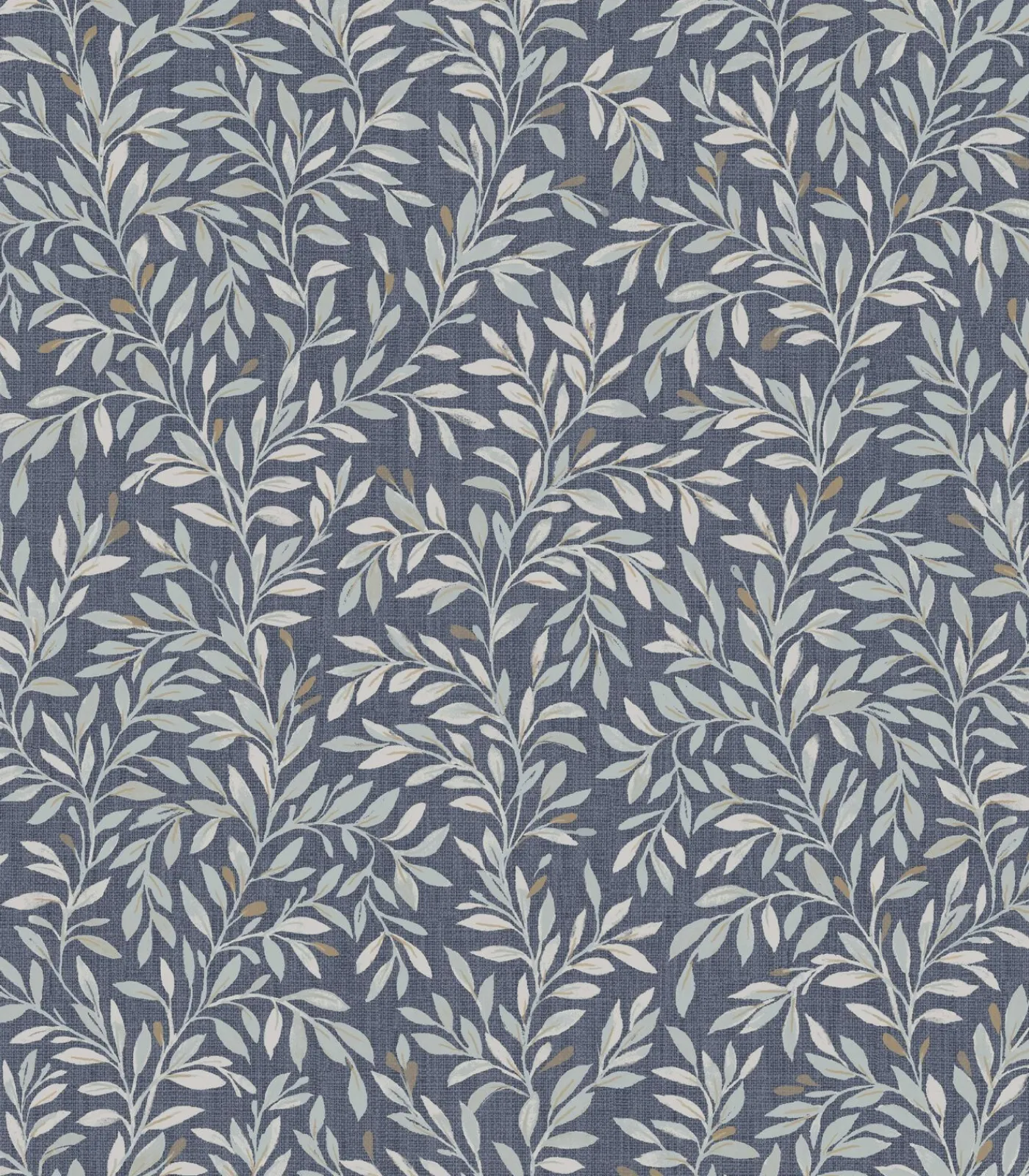 Clearance - Vliesbehang - Ditsy Leaf Navy - 1000x52 Wanddecoratie