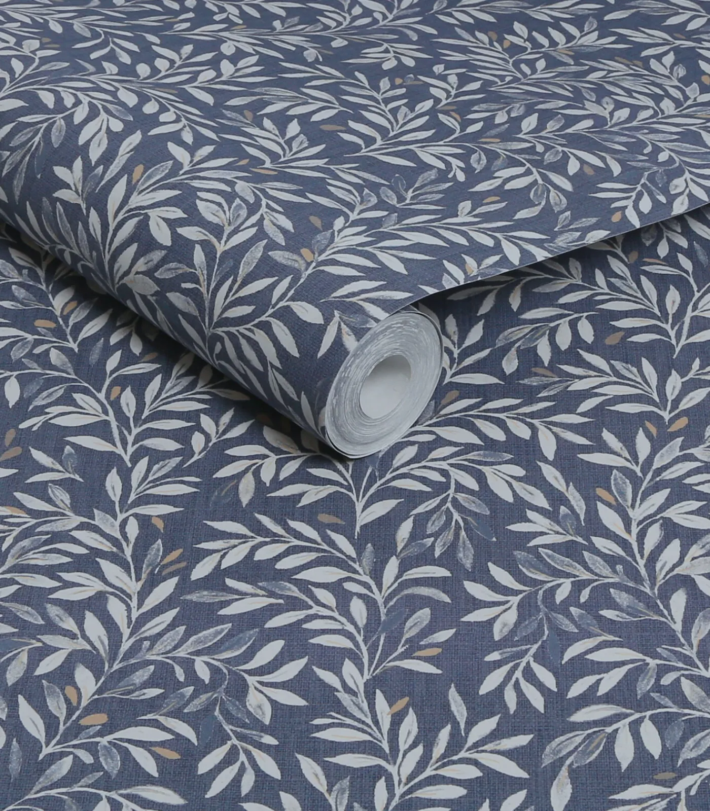 Clearance - Vliesbehang - Ditsy Leaf Navy - 1000x52 Wanddecoratie