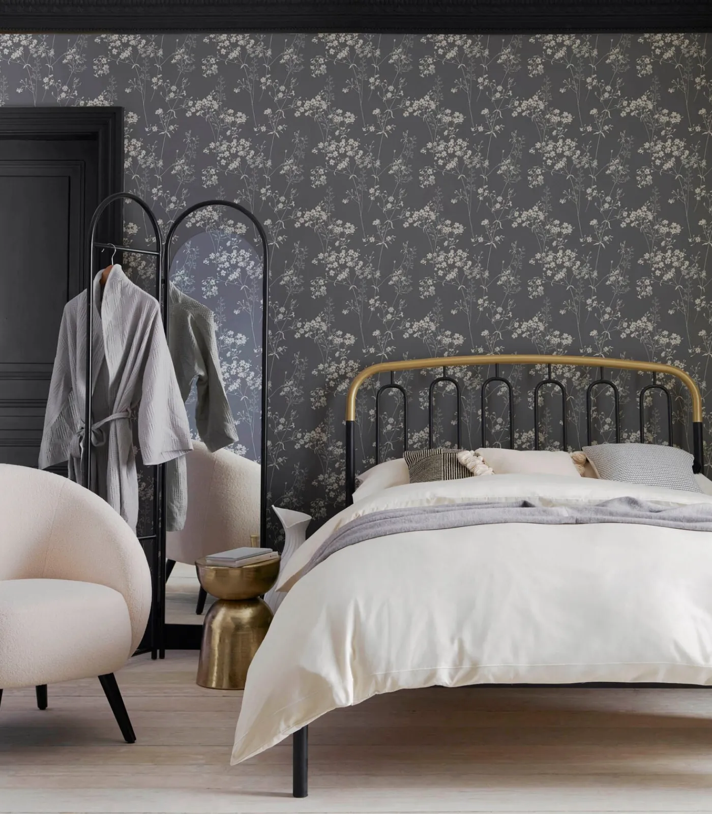 - Vliesbehang - Leaf Navy - 1000x52 Wanddecoratie