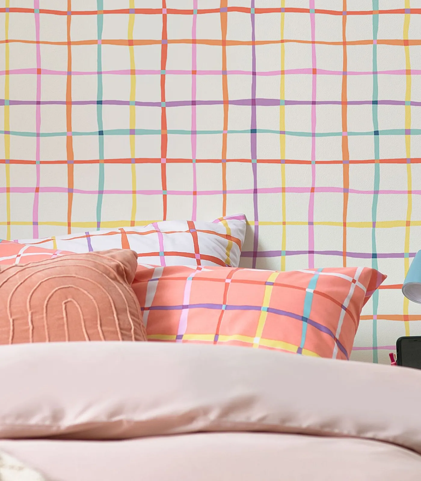 Sale - Vliesbehang - Rainbow Check Multi - 1000x52 Wanddecoratie