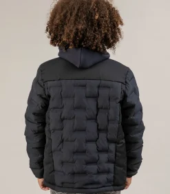 Online NICK - Jongensjack van twee materialen met grafische stiksels Kinderen Jassen