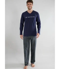 Heren Tom Tailor Night Wear Heren Pyjama Blauw