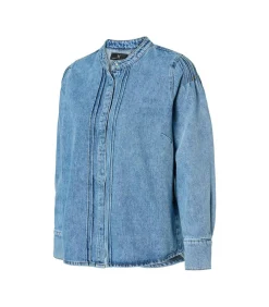 DAMES Mart Visser Nina Denim Blouse Denim Blauw