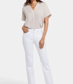 DAMES NYDJ No Gapper™ Marilyn Straight Jeans in Petite in Sure Stretch® Denim met Gestreepte Stretch