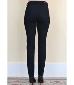 DAMES BLEU D'AZUR NOAH Slim fit jeans in intens zwart rock