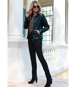 DAMES BLEU D'AZUR NOAH Slim fit jeans in intens zwart rock