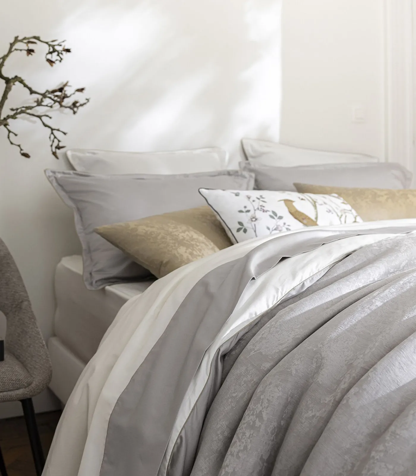 Nobel - Effen laken in biologisch katoen satijn 270x300 cm Lakens