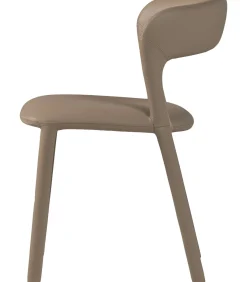 WOOOD Noble Eetkamerstoelen - Leerlook - Zand - Set van 2