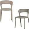 Noble Eetkamerstoelen - Leerlook - Beige - Set van 2 Stoelen