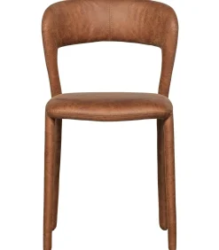 Noble Eetkamerstoelen - Leerlook - Cognac - Set van 6 Stoelen