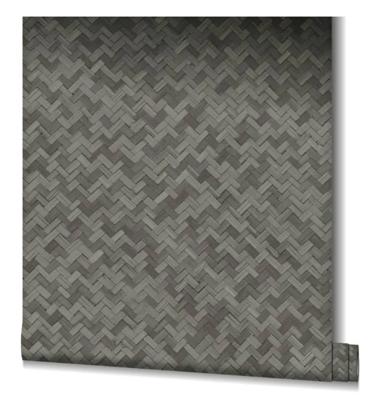 Behang Botanica Rattan Wickerwork zwart en grijs Decoratie