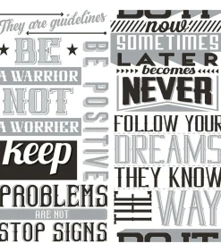 Noordwand Behang Friends & Coffee Words and Letters zwart en wit